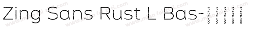Zing Sans Rust L Bas字体转换